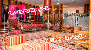 Mariage arabe Mehandi décoration de scène mariage de nuit Mehandi scène Nikah scène de mariage USA - Product Image 2