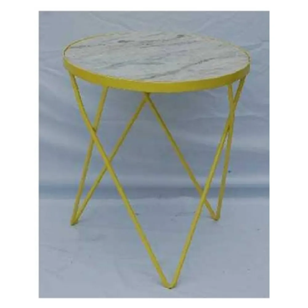 Occasional Accent Table yellow powder coated Indian exporter