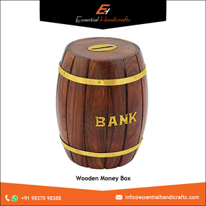 Petite tirelire en bois naturel Style baril de vin tirelire pour enfants bébé cadeau de naissance économie d'argent boîtes en bois enfants - Product Image 4