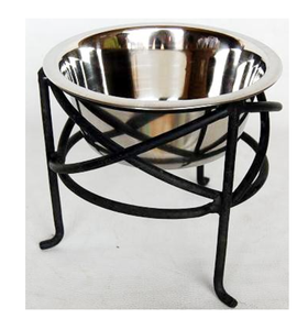 Juego de cuencos para perros de acero inoxidable clásico con diseño de soporte, venta al por mayor barata para Hotel, restaurante, hogar, cuencos de Metal - Product Image 5