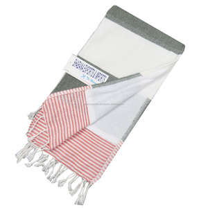 Toalla tunecina tejida Fouta de microfibra de algodón al por mayor, toallas de playa personalizadas, el mejor baño turco - Product Image 2