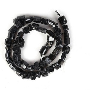 Nugget de turmalina negra, cuentas rugosas sueltas de forma libre, al por mayor - Product Image 1