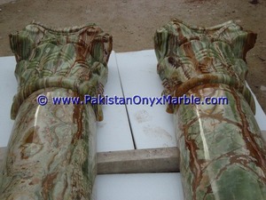 Columnas de mármol de alta calidad talladas a mano verde oscuro blanco Multi rojo ónix columnas de calidad de exportación con acabado superficial pulido - Product Image 2