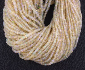 Perles lisses en opale éthiopienne naturelle pour fabrication de bijoux, vente en gros, fabricant authentique - Product Image 3