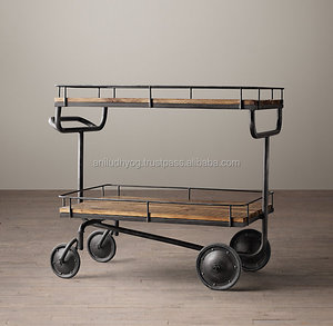 Chariot de bar vintage industriel (chariot de bar) - Product Image 1