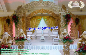 Mantel de madera tradicional de Gujrati para boda, estilo abierto, para matrimonio, indio, Maharaja - Product Image 6