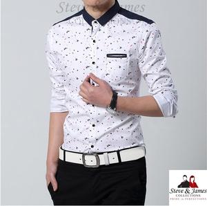 Derniers modèles de chemises décontractées slim pour hommes, 100 % coton, fil teint infroissable, pour la saison printanière, directement des fabricants. - Product Image 3