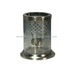 Bougeoir votif en métal pour Noël Décoration noire moderne - Product Image 1