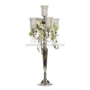 Luxury Golden Metal Crystal Candelabra for Home <b>Wedding</b> Decorative Centerpiece Formal Event Decorative Candelabra - Product Image 3