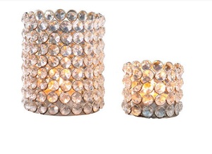 Bougeoirs votifs ronds perlés en cristal fait à la main centres de table pour la décoration de table à la maison et de mariage - Product Image 5