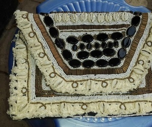 Bolso de mano con cuentas de moda para fiestas nocturnas con cierre de cremallera - Product Image 3