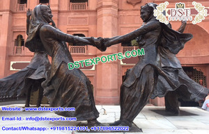 Estatua de la Cultura Punjabi Sonhi Mahiwal, Estatuas Pequeñas de Fibra de Bhangra Punjabi, Estatua Tradicional de la Cultura Punjabi de Bhangra, EE. UU., Reino Unido - Product Image 5