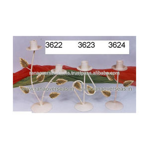 Bougeoirs décoratifs classiques en fer en aluminium et métal bicolore pour les occasions d'anniversaire et d'anniversaire de Noël - Product Image 1