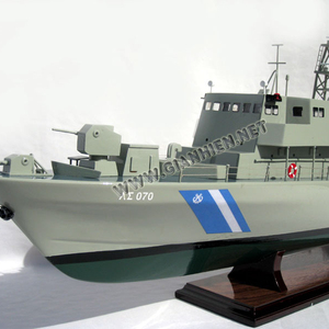 HELLENIC COAST GUARD Modèle de bateau en bois Fabriqué à la main Nouveauté Cadeau Ornement - Product Image 1
