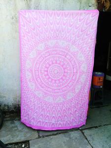 Queen Size Ombre Mandala Bohemian Bed Set Ethnic Art Home Decor Hotel Disposable Flat Sheet Bed Sheet Cover <b>Pillow</b> Cases Roundie - Product Image 3