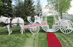 Dernière carrosse de Cendrillon avec couronne pour mariage et Baarat - Taille et couleur personnalisables, matériau métallique - Product Image 5