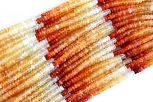 Cuentas Rondelle facetadas de ópalo de fuego mexicano Natural de 1 hebra de 13 "de largo para hacer joyería de fuego fabricante genuino de alta calidad - Product Image 4