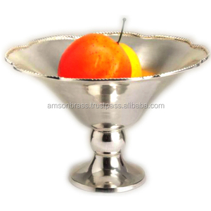 Tazón de frutas de Metal de alta calidad, tazón de frutas con acabado dorado, Decoración de mesa de boda, recién llegado, frutero niquelado - Product Image 4