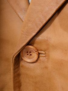 Blazer en cuir pour homme de qualité supérieure, couleur brun clair, veste en cuir souple - Product Image 3