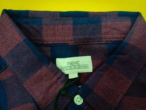 Camisa de Cuadros Clásica de Algodón 100% para Hombre, Cuello con Botones, Manga Larga, Corte Regular Informal, Transpirable, Ecológica, Talla Grande - Product Image 6