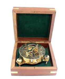 เข็มทิศกลางแจ้งแบบโบราณพร้อมกล่องไม้เข็มทิศกลางแจ้งแนววินเทจ - Product Image 3