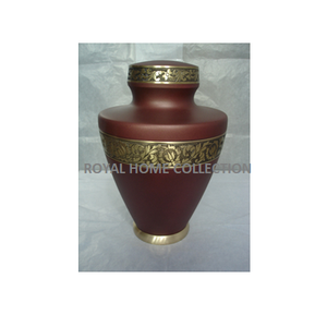 Meilleur Vente En Laiton Feu Rouge Couleur Crémation Urne Humain Adulte de Cendres Funéraires Monument De Souvenir Crémation Urne Pour Humains de Cendres Funéraires - Product Image 4