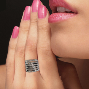 Anillo de Plata de Ley 925 con Diseño Indio Hecho a Mano con Diamantes Pavé, Nuevo Diseño de Anillo de Jaula - Product Image 6