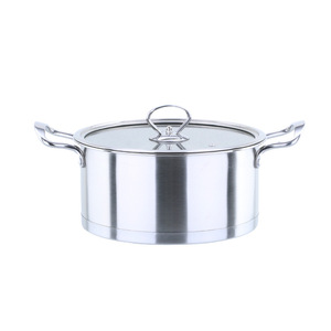 נירוסטה סיר זכוכית מכסה בישול מרק סיר - Product Image 1