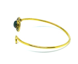 Bracelets Bracelets Naturels Labrdorite Couleur Or Cadeaux Pour Elle, Bracelets Ronds en Pierre - Product Image 3