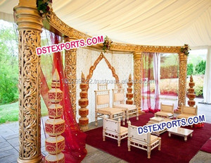 Magnifique Mandap de mariage indien designé, Mandapam traditionnel du sud de l'Inde, ensemble de Mandap pour mariage hindou AUSTRALIE - Product Image 2