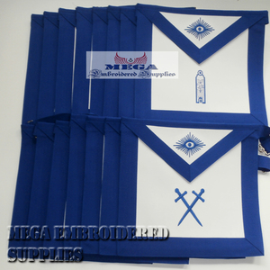 Masonic Regalia bordado azul Lodge oficial delantales tela cuero cinta masón punto de cruz costura artesanías - Product Image 1