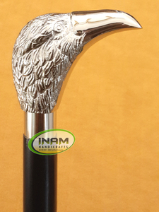 Handmade Vintage Style Wooden Foldable <b>Walking</b> <b>Stick</b> with Brass Eagle Handle / Wooden <b>Walking</b> Cane with Designer Eagle Handle - Product Image 2