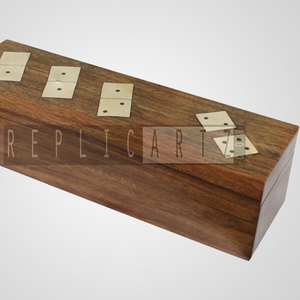 Juego de Dominó de Madera Hecho a Mano con Caja de Almacenamiento para 5 Dados |   Juguete Educativo Unisex para Niños de 5 a 7 Años |   Juguete Educativo Clásico - Product Image 1