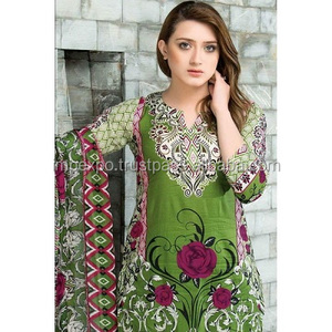 Vente en gros Costumes de pelouse en coton brodés de créateur pakistanais pour dames Vêtements indiens et pakistanais à Lahore - Product Image 5