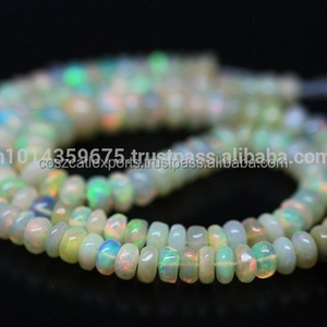 ลูกปัดโอปอลสีไฟทรงกลมสำหรับทำเครื่องประดับ - Product Image 1