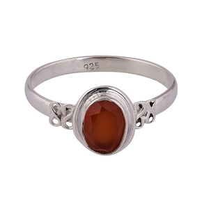 Classic Silver Plated 925 Sterling Handmade Oval Carnelian Gemstone <b>Ring</b> <b>Fashionable</b> Wedding Gift <b>for</b> <b>Women</b> <b>for</b> Party Occasions - Product Image 1