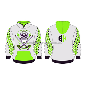 Custom Skull Baseball Sweat Hoodie - Product Image 2