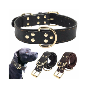 COLLAR GENUINO PARA MASCOTAS NUEVO DISEÑO COLLARES DE CUERO GRUESO Y CÓMODOS CON CUERO GRUESO DE DOS CAPAS PARA SEGURIDAD Y LARGA VIDA - Product Image 3