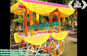 Rehari - Decoración de puesto de comida india para bodas, mostrador de venta de madera tratada, ligero, color personalizado, último diseño con temática Punjabi - Product Image 2