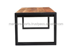 โต๊ะกาแฟแบบพับได้ทำจากไม้มะม่วงแข็งแรงและฐานเหล็กใช้ดีที่สุดสำหรับห้องนั่งเล่น - Product Image 3