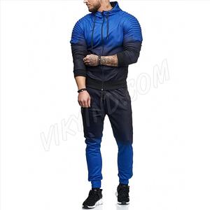 2019 venta al por mayor OEM de los hombres casuales conjunto de chándal de moda adultos gris mixto calle Jogger gimnasio chándal de desgaste - Product Image 4