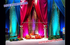Bollwood-cortinas de fondo de colores para boda, cortinas de fondo indio de Mandap, fabricante y distribuidor - Product Image 6