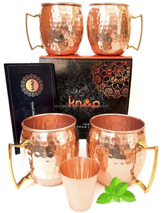 Taza de mula de Moscú de acero inoxidable King International, vaso de sublimación de barniz cepillado de cobre antiguo - Product Image 5