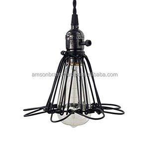 Metal Iron Hanging Pendent Lamp High Quality Cage Design Hanging Pendant Lamp for Home <b>Lighting</b> Decoration - Product Image 2