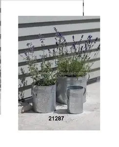 Top Quality Metal Galvanized Planter Hot Selling Manufacturer Planter Set of 3 Pcs