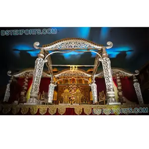 Grand Indian Wedding Mustache Mandap Royal Wedding Ceremony Fiber Mandap Traditional South Indian Wedding Mandap