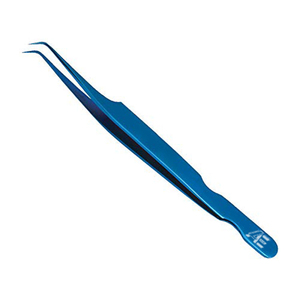 Ensemble de 6 pinces à extensions de cils en acier inoxydable japonais dans un kit magnétique (revêtement en titane bleu) - Product Image 4