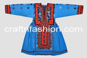 Tradicional Vintage bordado a mano Balochi Top y Kuchi Frock-Vestido Balochi bordado a mano ELEGANCE MEGH CRAFT Marca En stock - Product Image 6