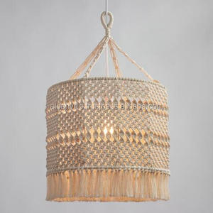 โคมไฟ Macrame ทําด้วยมือราคาไม่แพงสําหรับตกแต่งบ้านในร่มที่มีสไตล์ที่แตกต่างกันคุณภาพสูง - Product Image 4