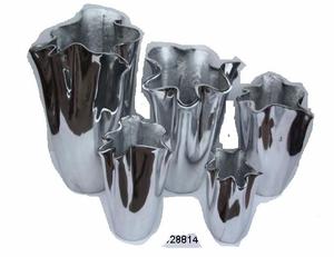 Florero moderno de aluminio fundido de alta calidad para decoración del hogar disponible en cinco tamaños con pulido de espejo y acabado mate - Product Image 2